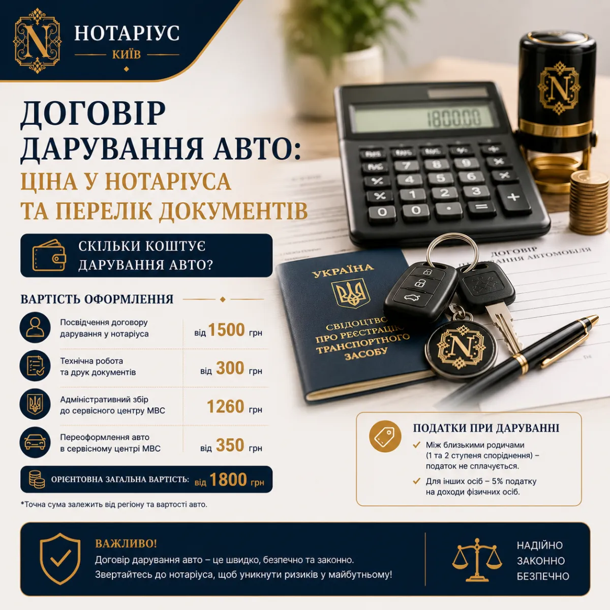 Документы для оформления договора дарения автомобиля