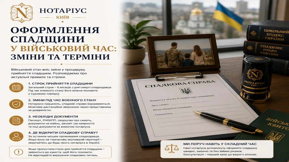 Оформление наследства в военное время — превью статьи на сайте нотариуса в Киеве