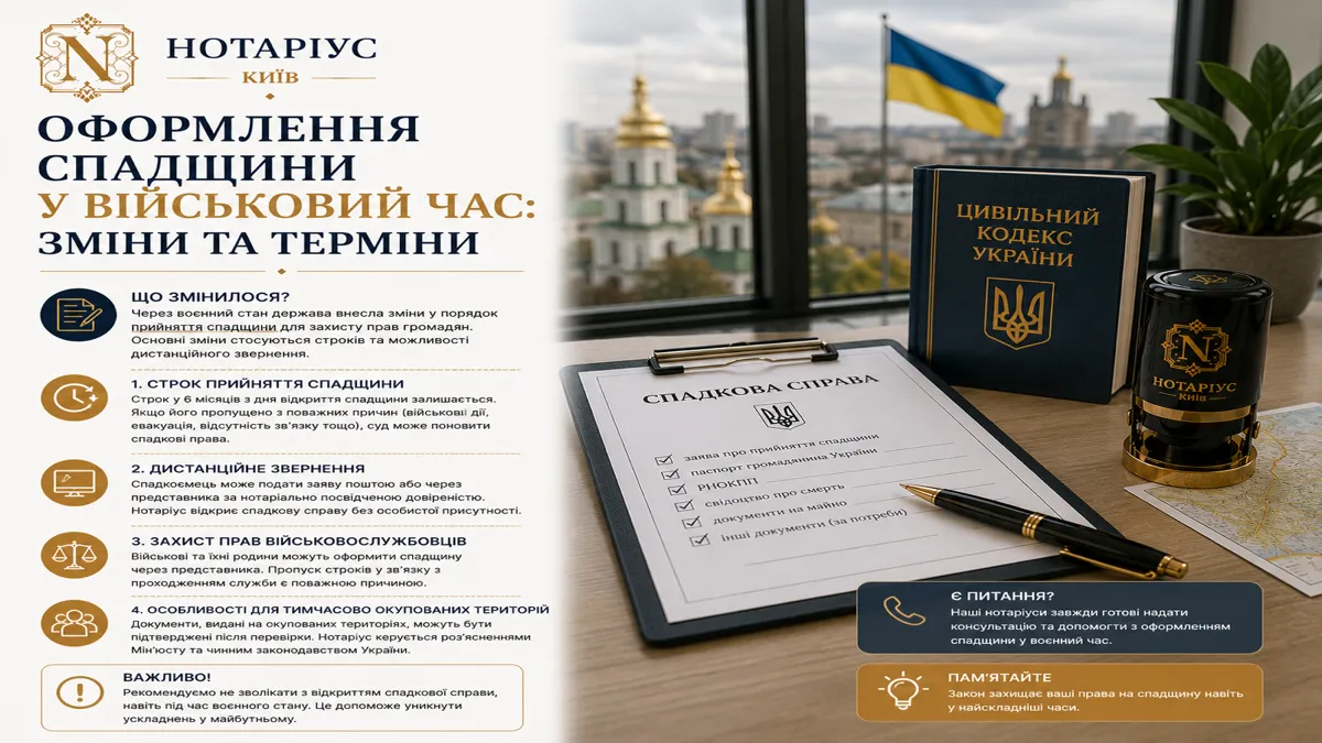 Консультация по наследству у нотариуса в Киеве