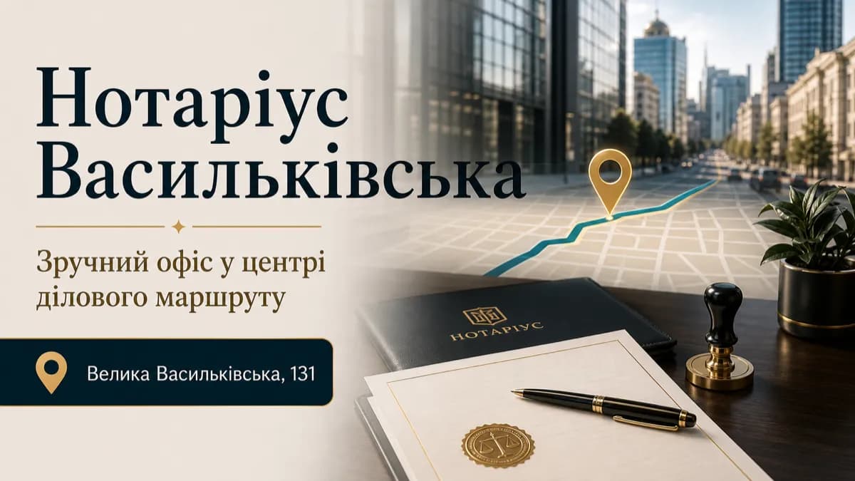 обкладинка статті: Нотаріус на Васильківській: Зручний офіс у центрі Києва без заторів та черг
