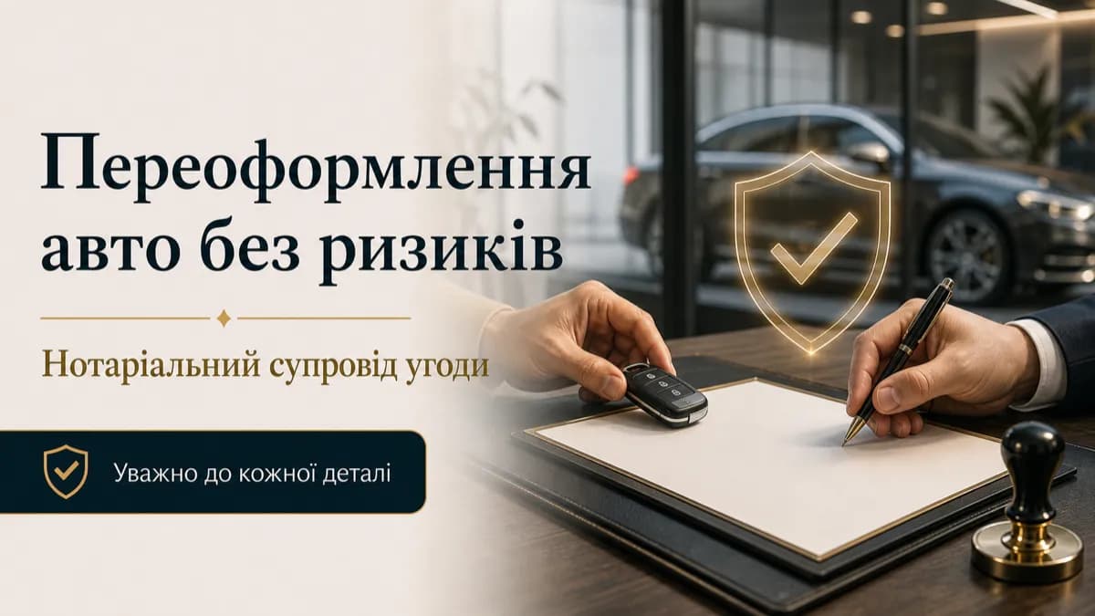 Подписание договора купли-продажи авто у нотариуса Киев — Печерск