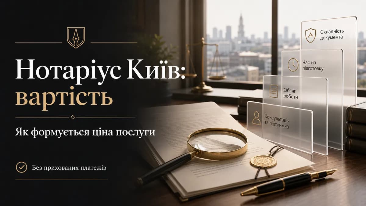 Консультація нотаріуса щодо цін — офіс на Печерську
