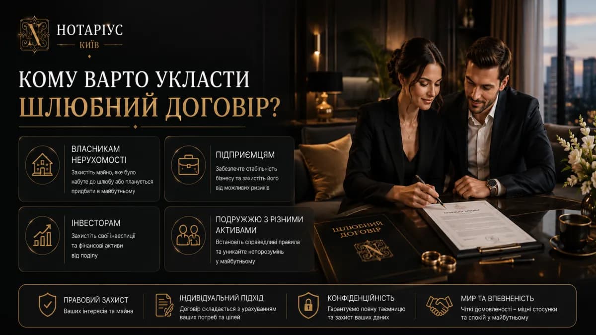Підписання шлюбного договору у нотаріуса в Києві