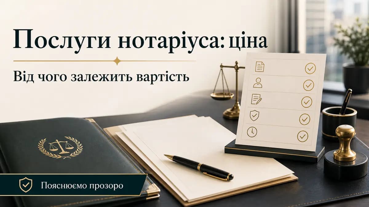 обкладинка статті: Послуги нотаріуса: ціна та формування вартості правового сервісу в Києві (2026)