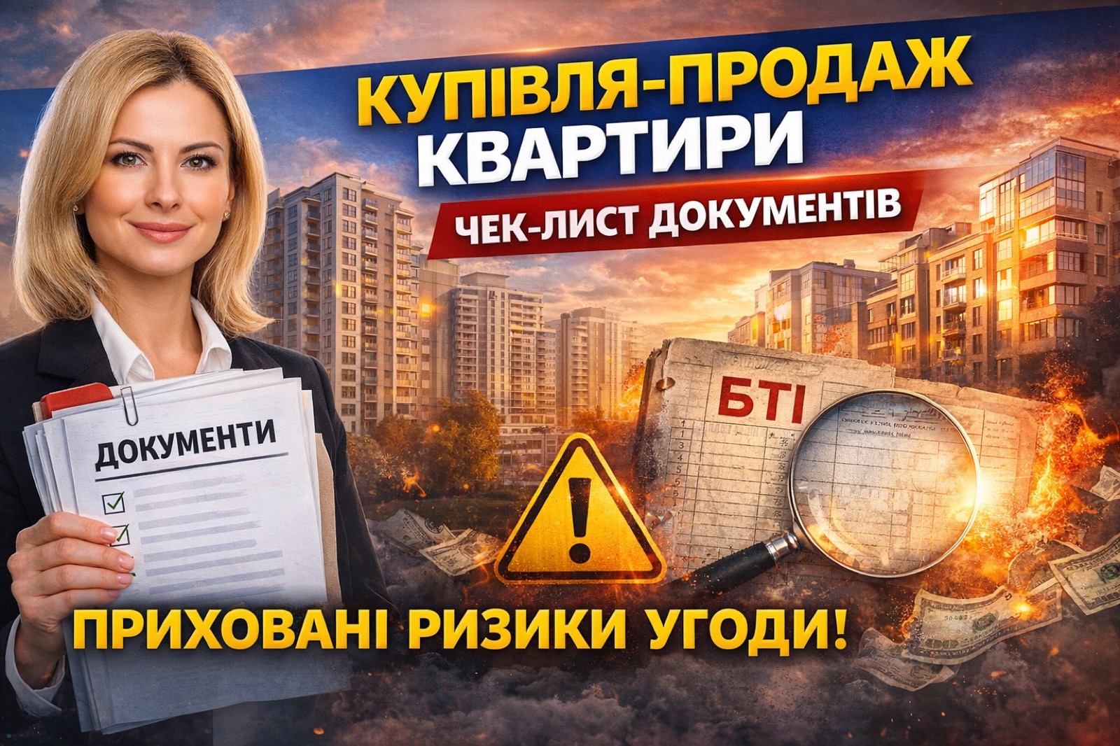 обкладинка статті: Купівля-продаж квартири у Києві: документи, ризики та безпечна угода у нотаріуса