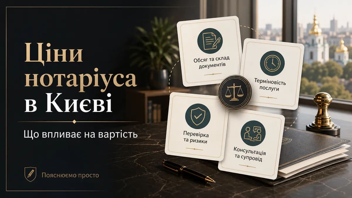 Прайс-лист 2026: Скільки коштують послуги приватного нотаріуса в Києві?