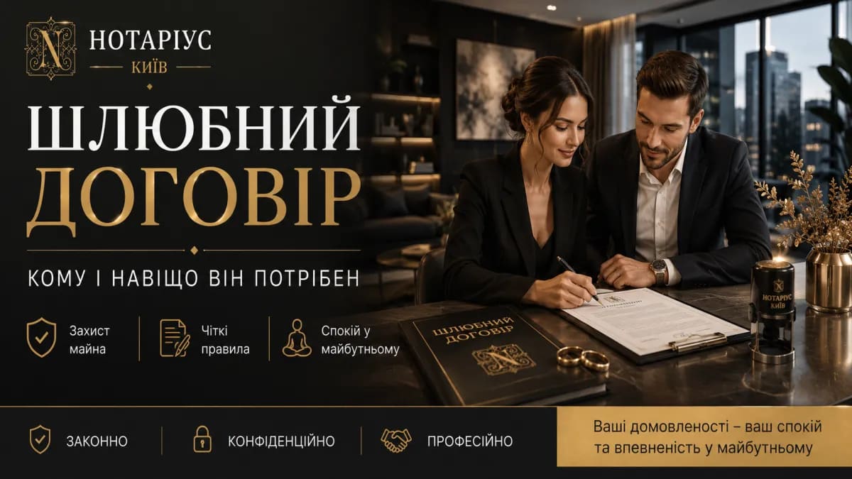 Шлюбний договір у Києві: ціна та оформлення — прев'ю статті