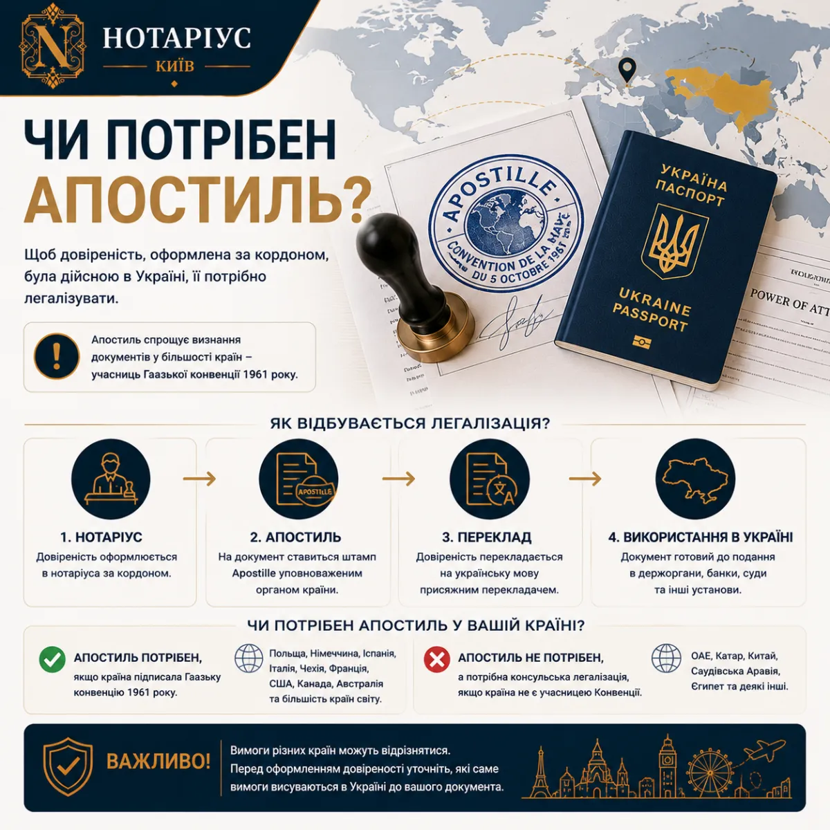 Apostille of documents in Kyiv — legalization for use abroad