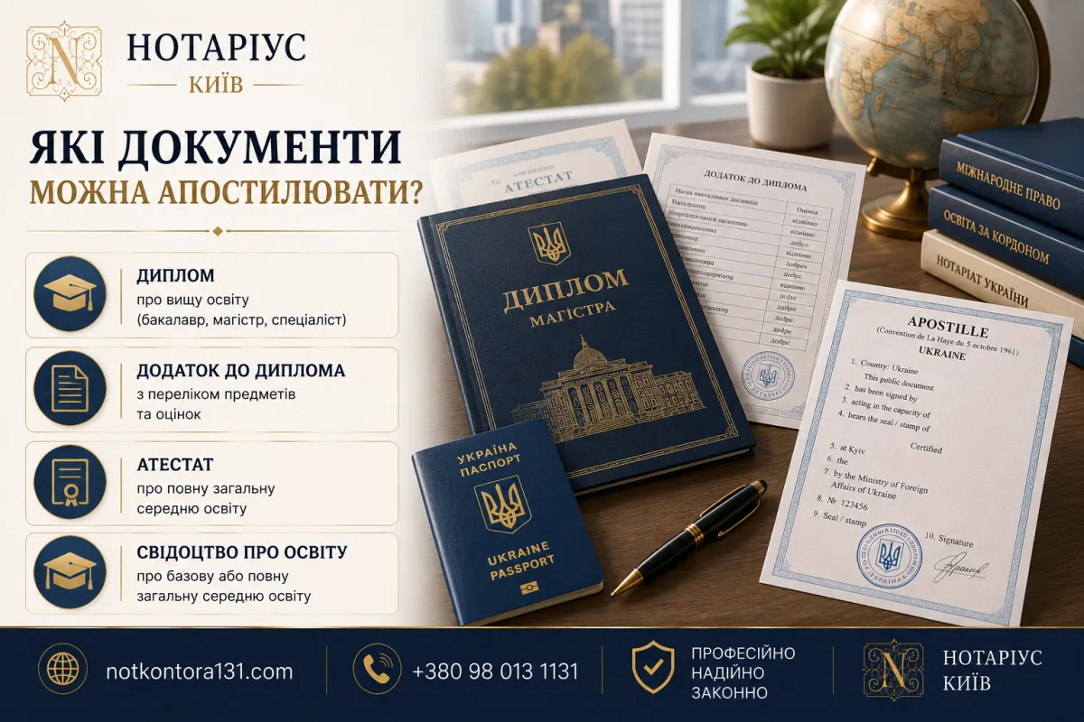 Апостиль в Україні 2026 — закордонний паспорт України для міжнародної легалізації документів