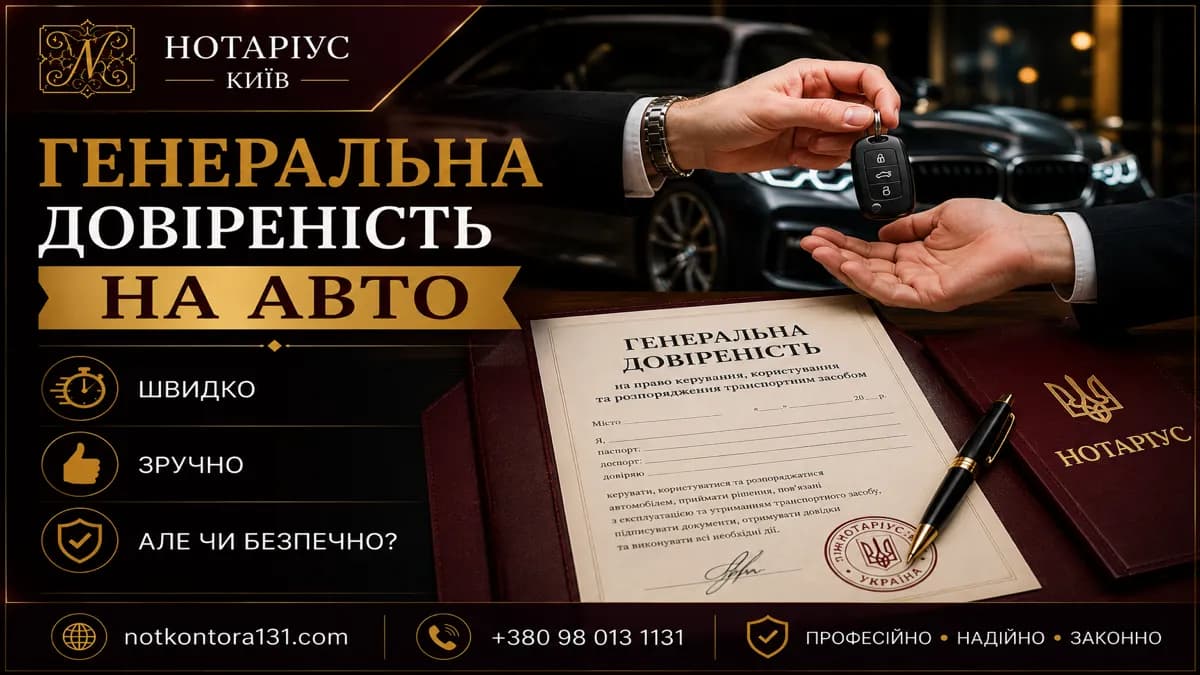обложка статьи: Генеральная доверенность с правом продажи в Украине — оформление у нотариуса в Киеве