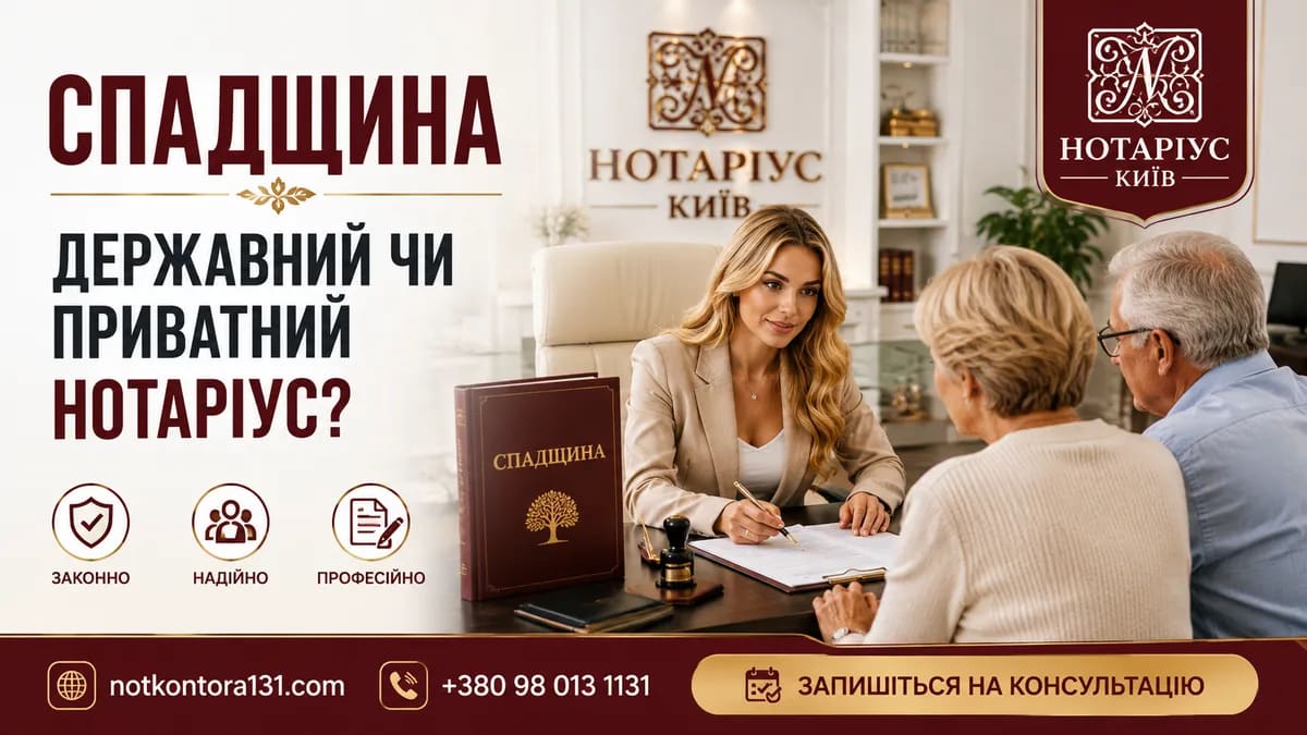 Which notary deals with inheritance — article preview on notary website in Kyiv