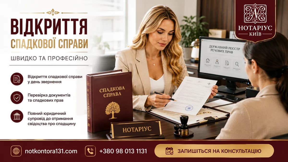 Notary consultation on inheritance — opening an inheritance case in Kyiv