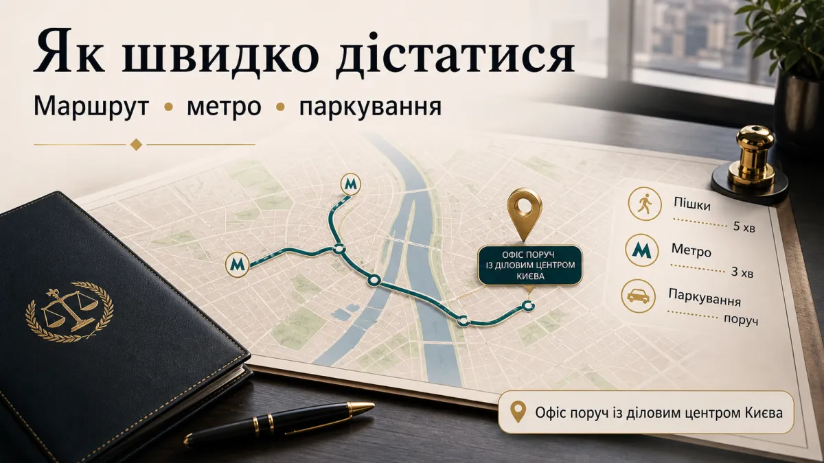 Notary Kyiv nearby — convenient location and parking