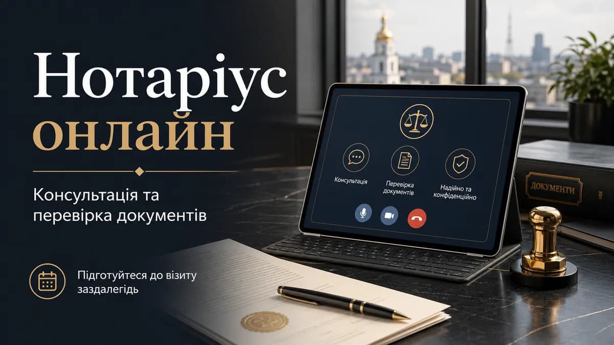 Нотариус онлайн в Киеве — цифровая подготовка документов