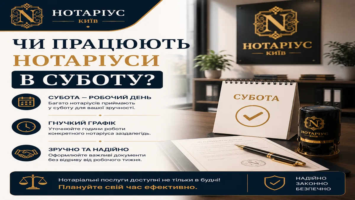 Работают ли нотариусы в субботу в Киеве — превью статьи на сайте нотариуса