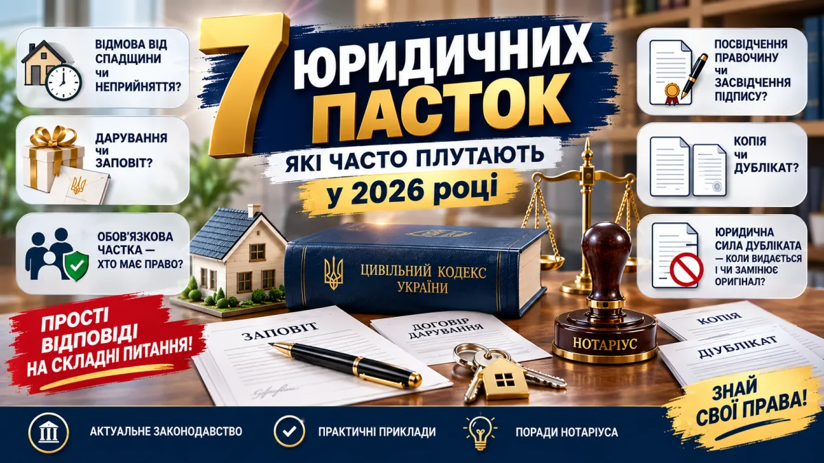 Юридические ловушки в 2026 году — инфографика: 7 понятий, которые легко перепутать
