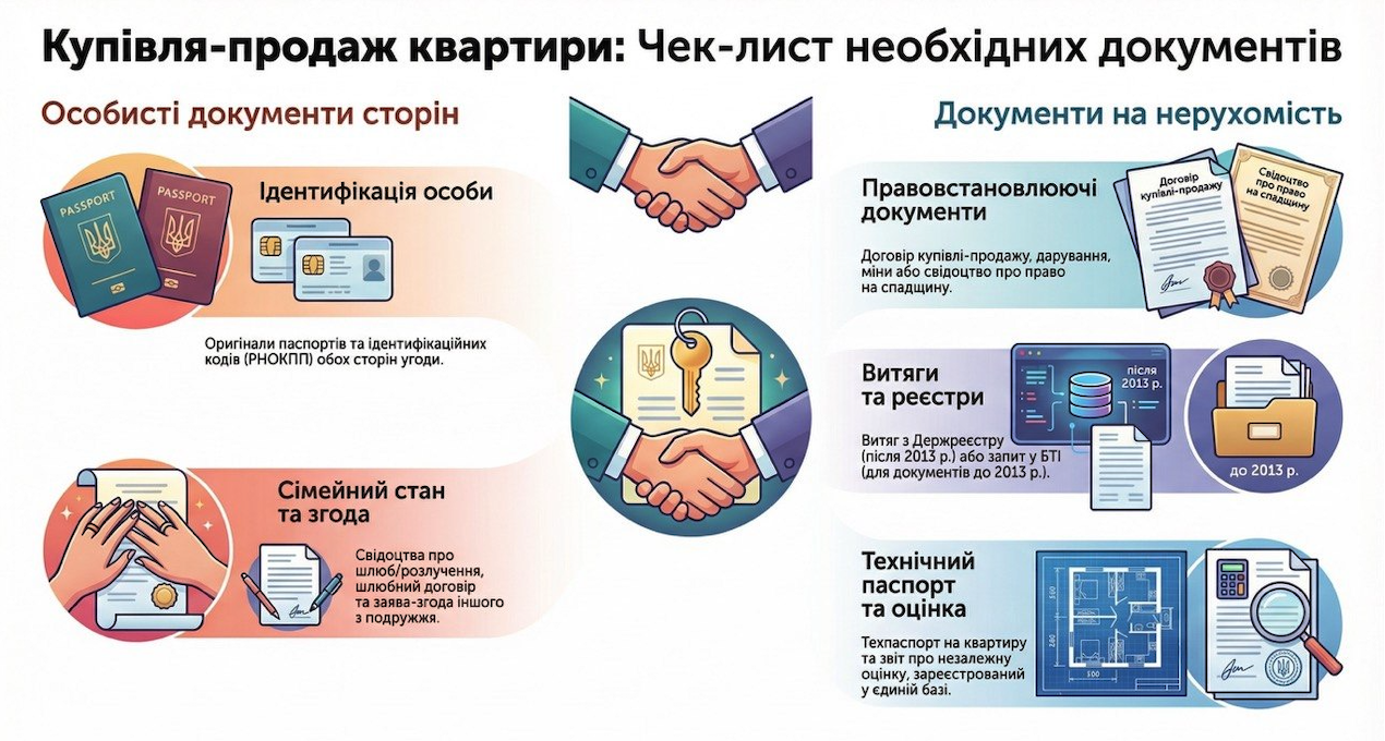 Документи для купівлі-продажу квартири у нотаріуса в Києві