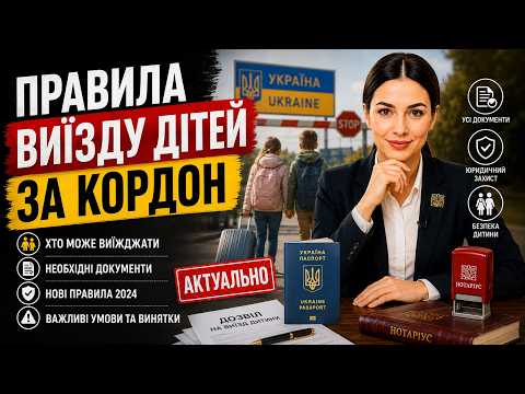 Правила выезда детей за границу 2026 — видео нотариуса Киев
