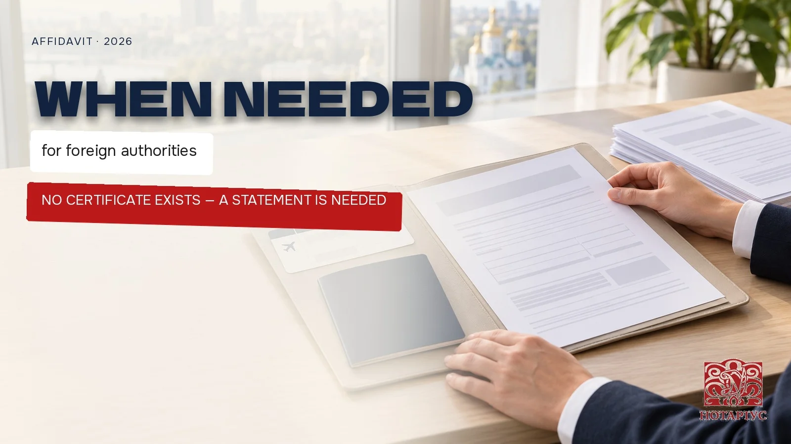 When an affidavit is needed for foreign authorities