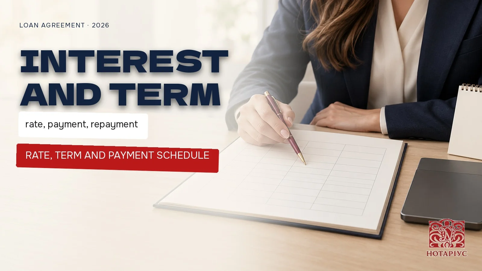 Interest and term of a loan agreement: payment schedule and calculator