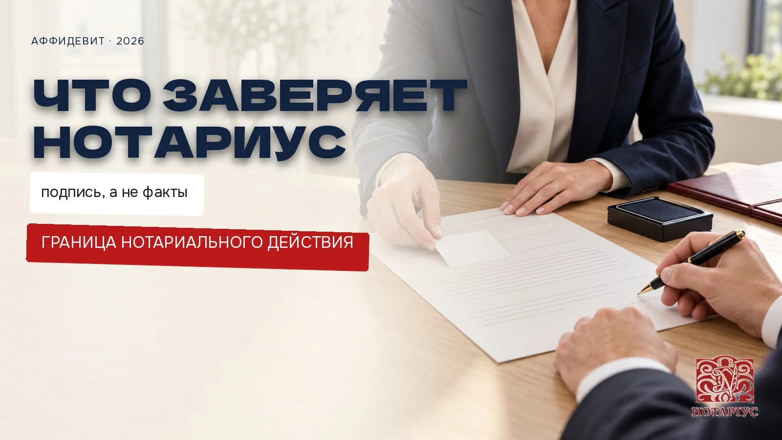 Что заверяет нотариус в аффидевите