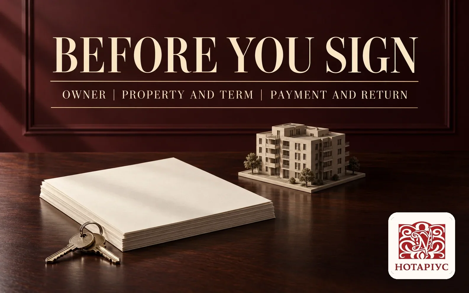 Checks before signing a lease agreement